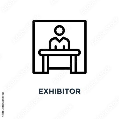 exhibitor icon. exhibitor concept symbol design, vector illustra
