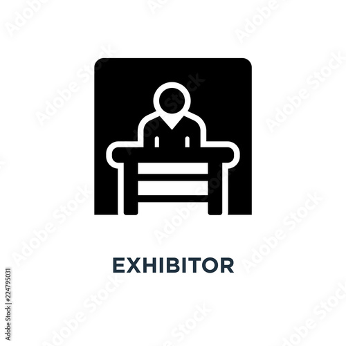 exhibitor icon. exhibitor concept symbol design, vector illustra