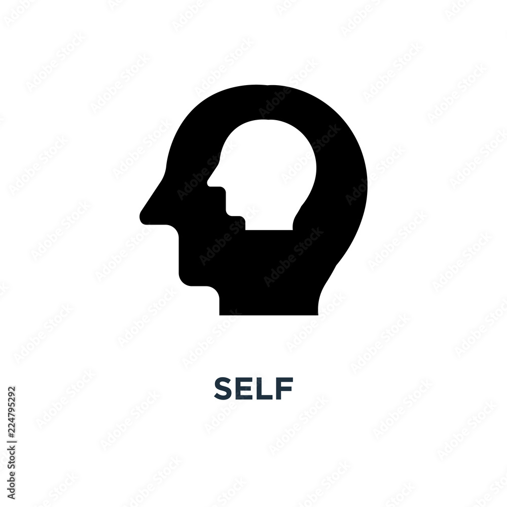 self icon. awareness concept symbol design, vector illustration self icon. awareness concept symbol design, vector illustration