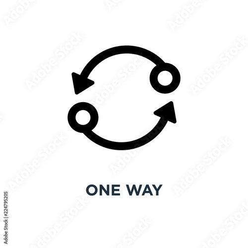 one way icon. two way concept symbol design, vector illustration