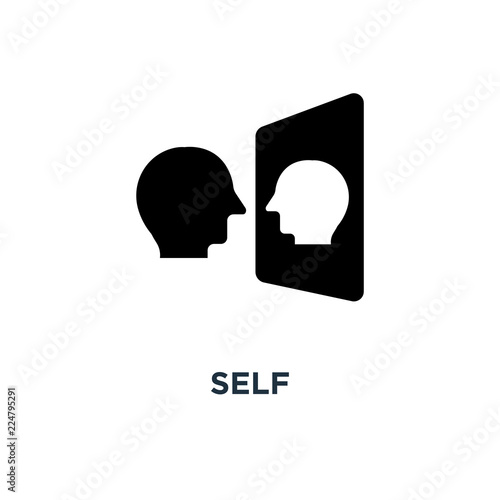 self icon. awareness concept symbol design, vector illustration