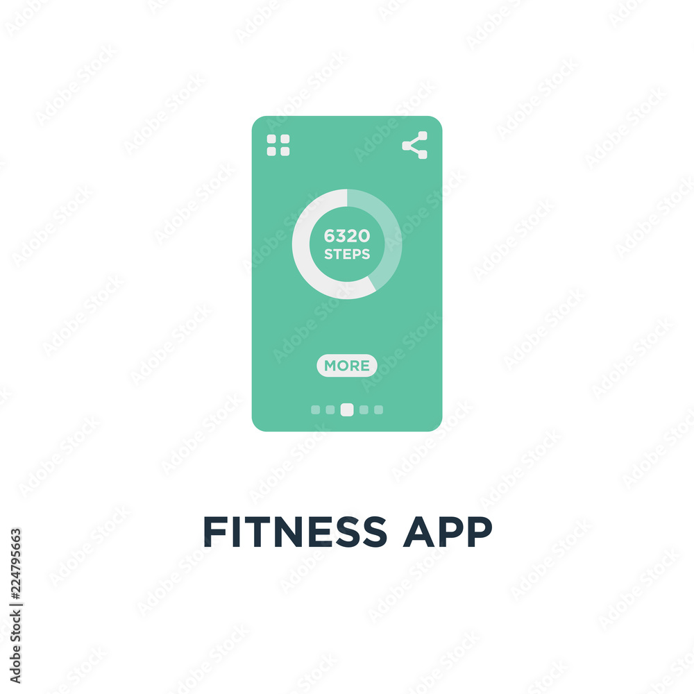 fitness app icon. activity tracker concept symbol design, pedome
