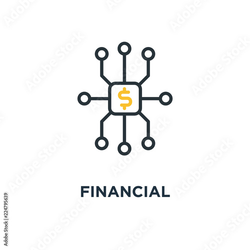 financial diversification icon. diversified investment concept s