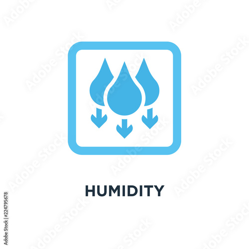 humidity icon. water level down concept symbol design, with grad