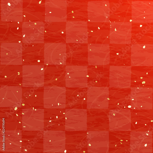 市松模様　和紙風テクスチャ