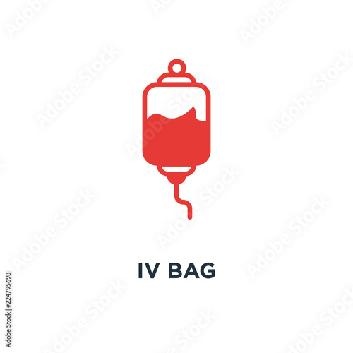 iv bag icon. iv bag concept symbol design, vector illustration