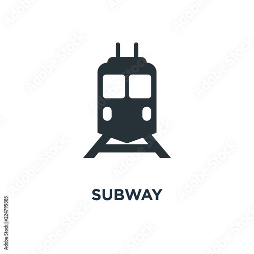 subway icon. metro concept symbol design, underground vector ill