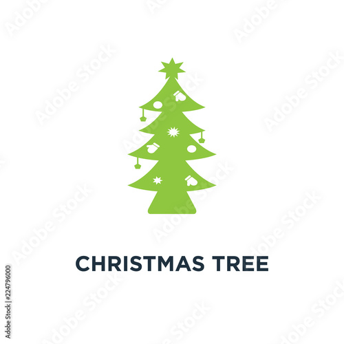 christmas tree icon. holidays button concept symbol design, vect