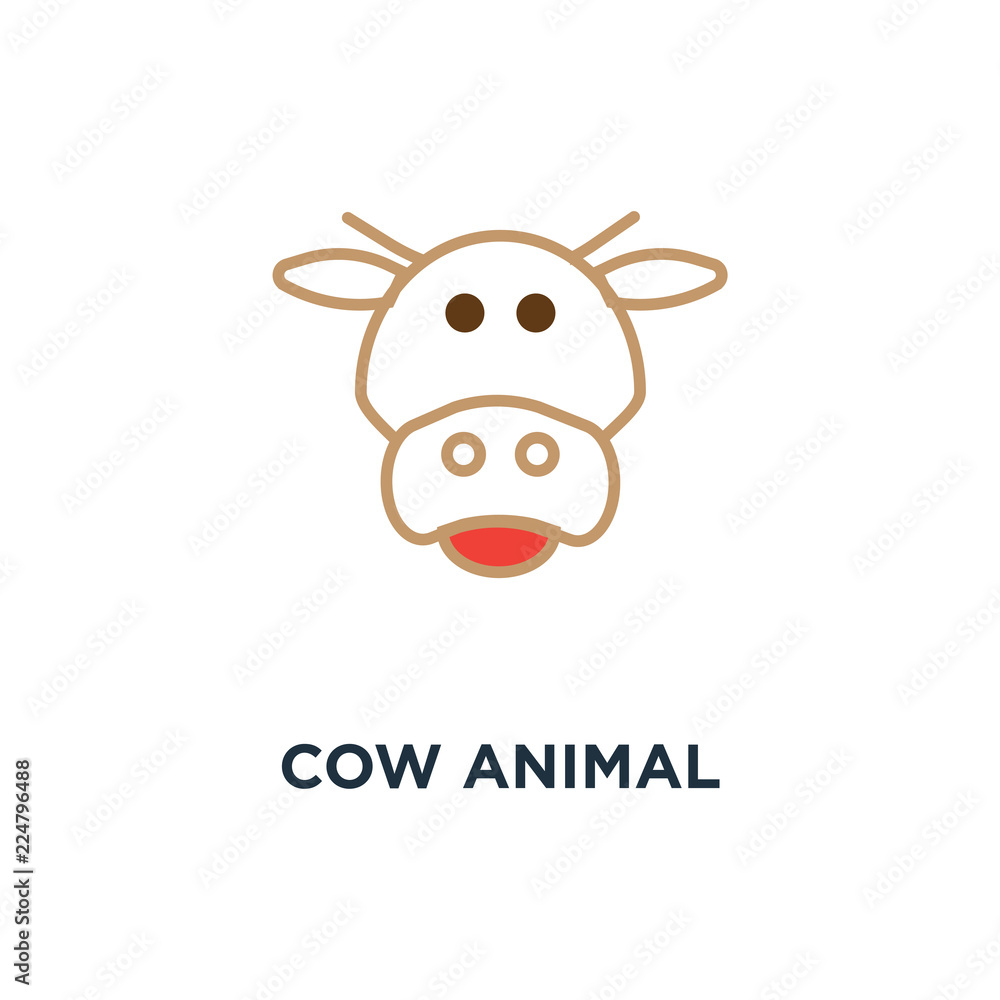 cow animal silhouette beef icon, symbol of farm meat concept cow animal silhouette beef icon, symbol of farm meat concept