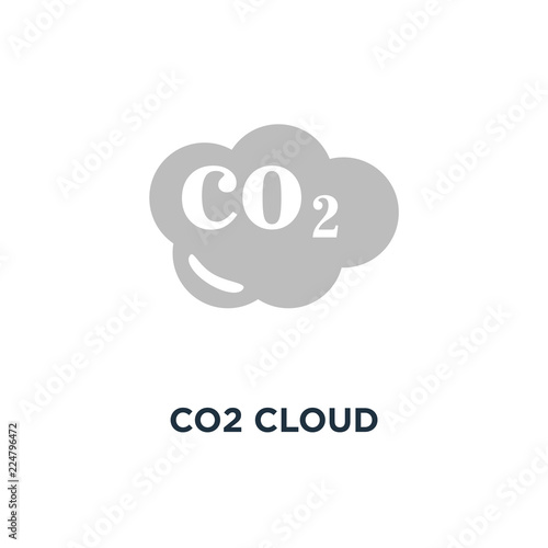 co2 cloud icon, symbol of eco concept natural ecology, clean environment