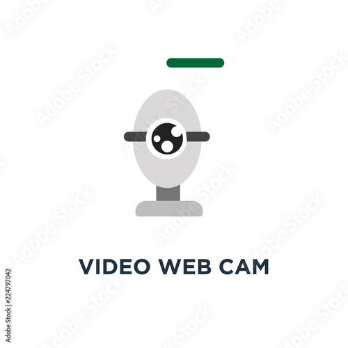 video web cam icon, symbol of chat camera, webcam concept