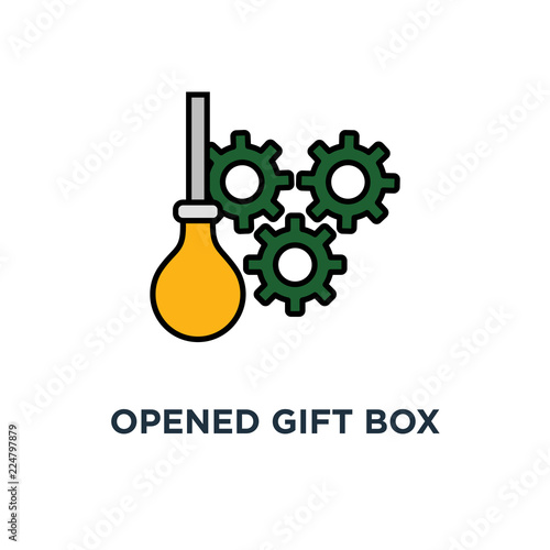opened gift box icon. surprise concept symbol design, celebration event, surprising gift boxes. give presents . design vector illustration