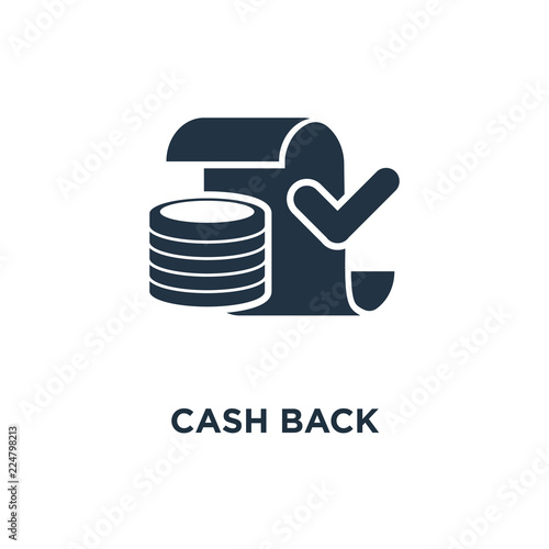 cash back icon. earn points for every purchase concept symbol design, reward program, discount coupon vector illustration
