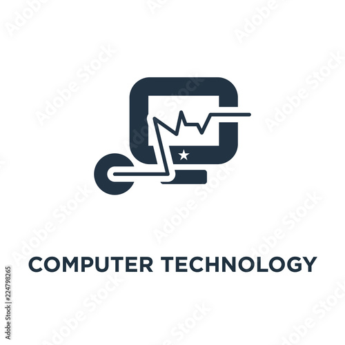 computer technology icon. software development concept symbol design, engineering, programming and coding services, gear wheel mechanism vector illustration