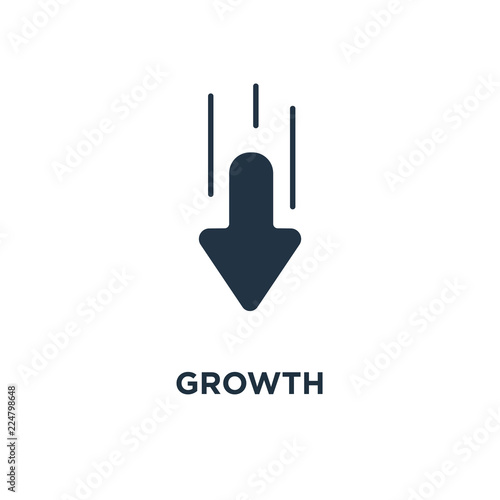 growth icon. higher level concept symbol design, upgrade plan, financial increase, mono vector illustration