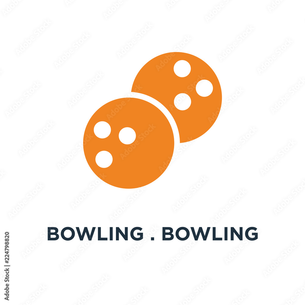 Obraz premium bowling . bowling ball icon. sports game concept symbol design, vector illustration