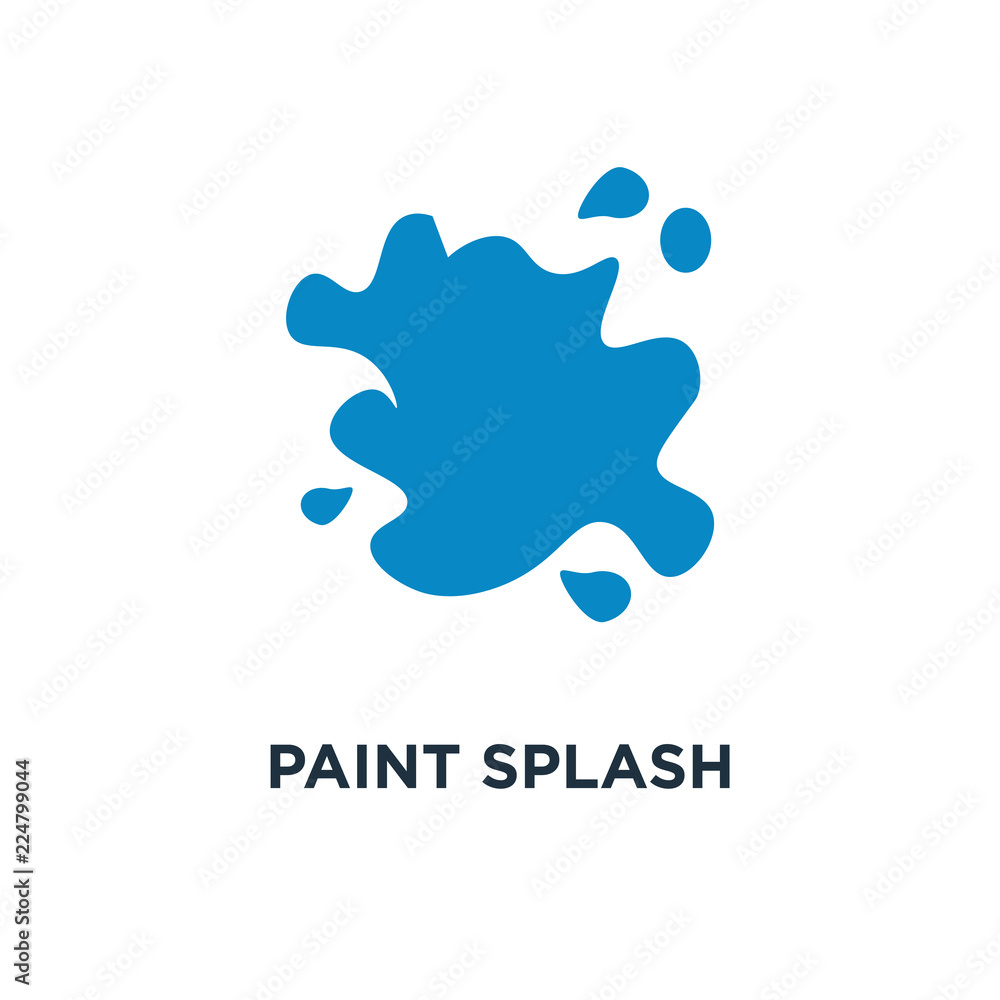 paint splash icon. ink splatter concept symbol design, vector ...