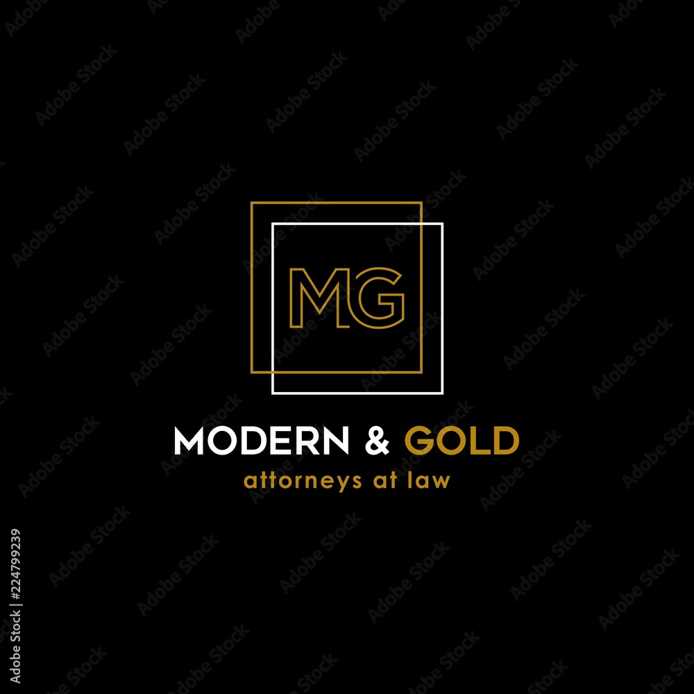 legal logos, initials MG, business logo design inspiration