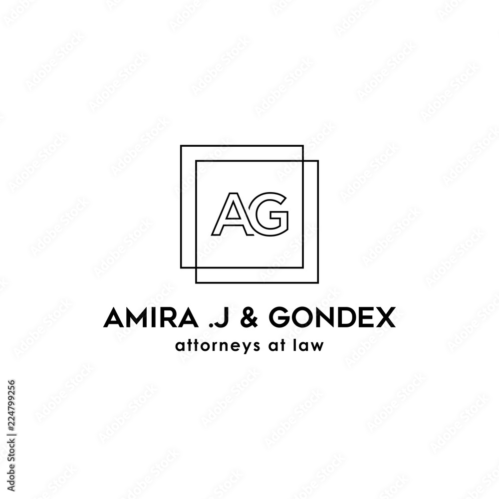 legal logos, initials AG, business logo design inspiration