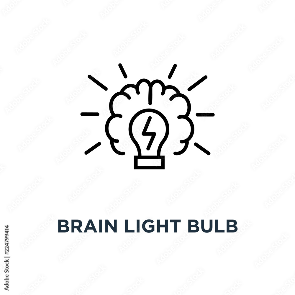 brain light bulb icon. brain light bulb concept symbol design, vector illustration brain light bulb icon. brain light bulb concept symbol design, vector illustration