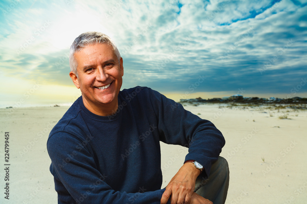 Handsome man outdoors