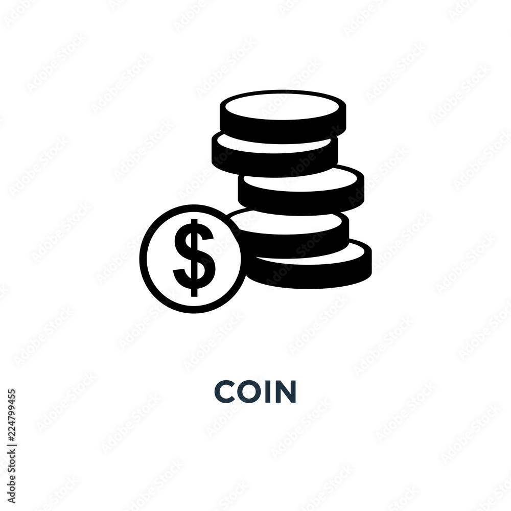 coin icon. coin concept symbol design, vector illustration coin icon. coin concept symbol design, vector illustration