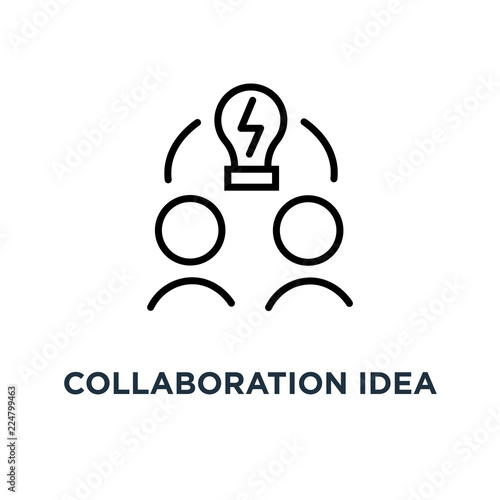 collaboration idea icon. collaboration idea concept symbol design, vector illustration