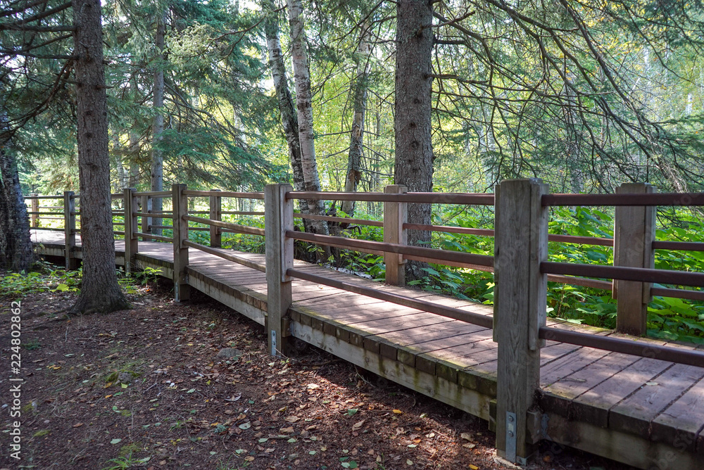 Wooden Walking Trail at Gooseberry Falls State Park