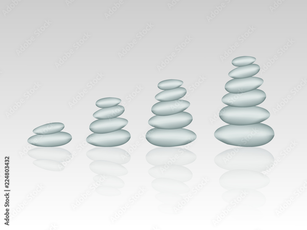Stack of gray stones or pebbles to represent success and growth in business vector illustration Stack of gray stones or pebbles to represent success and growth in business vector illustration