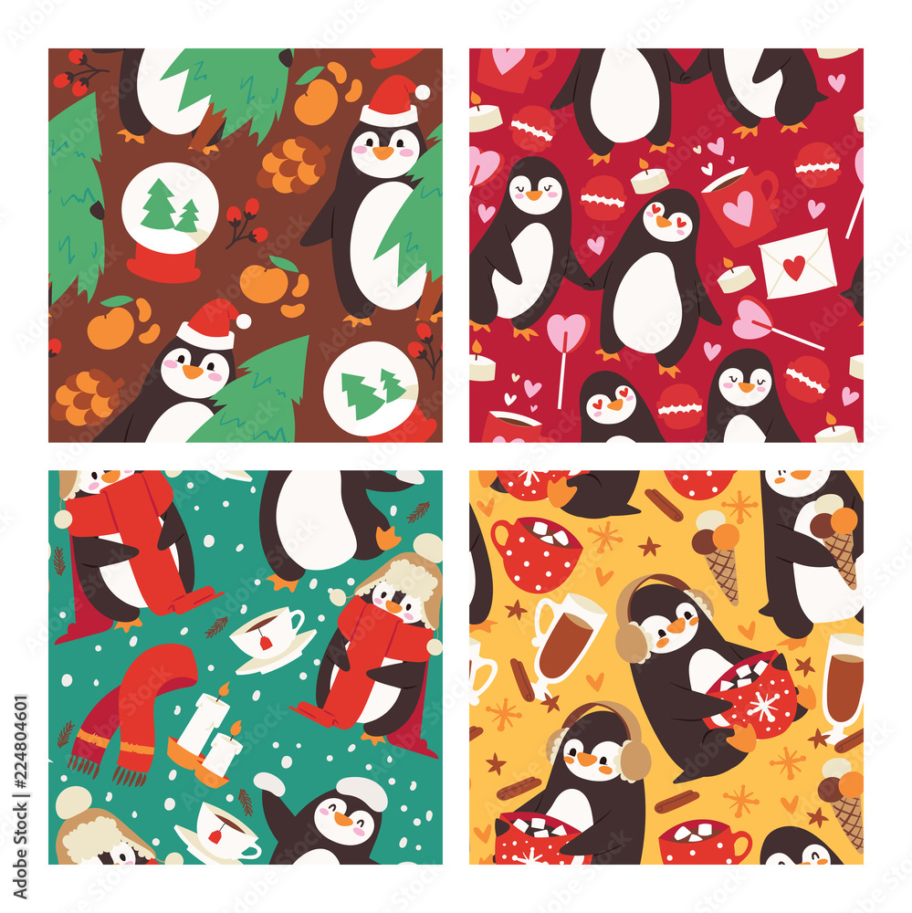 Naklejka premium Christmas greeting card vector background banner holidays winter xmas hand draw congratulation New Year 2019 website banner or printable greeting invitation poster illustration