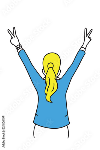 victory hand sign
