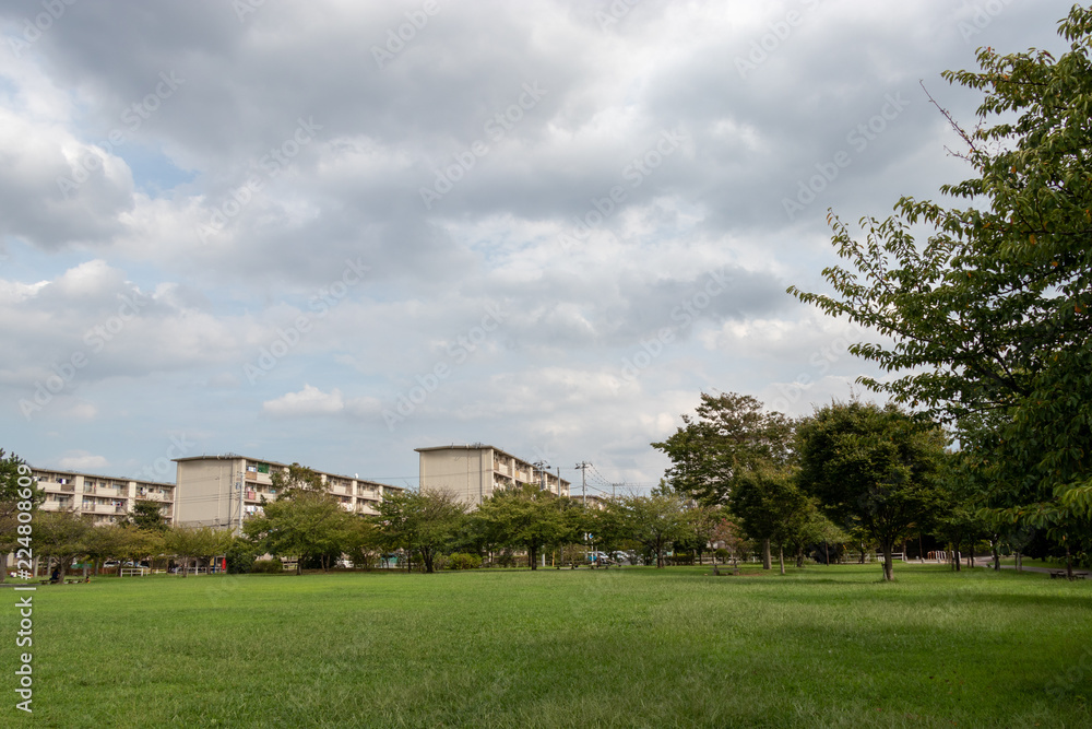 Park in the Sodegaura Complex in Narashino City, Chiba Prefecture, Japan Park in the Sodegaura Complex in Narashino City, Chiba Prefecture, Japan