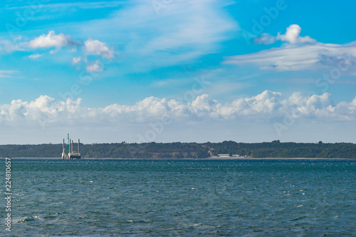 construction platform over the water photo