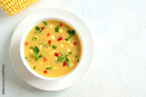 Plakat w ramie Corn Chowder Soup