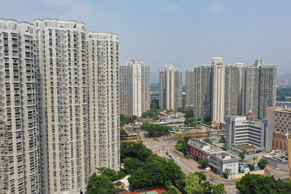 Obraz premium Hong Kong public housing building