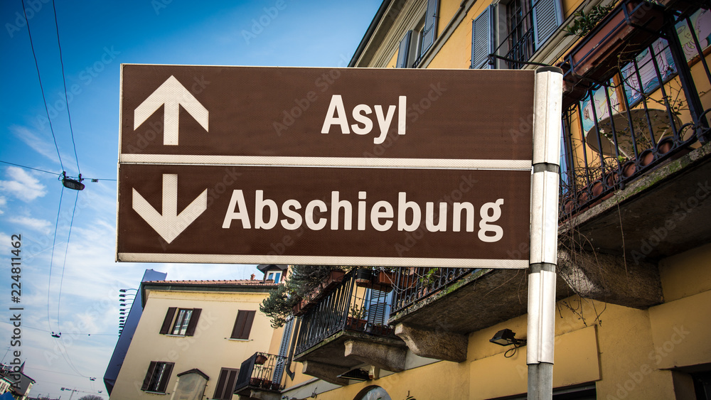 Obraz premium Schild 384 - Asyl