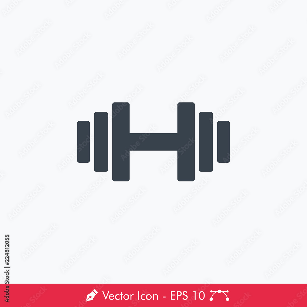 Gym (Fitness Center), Dumbell Sign Icon / Vector Gym (Fitness Center), Dumbell Sign Icon / Vector