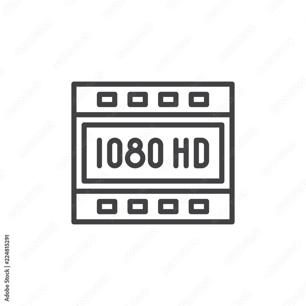 Full hd 1080 outline icon. linear style sign for mobile concept and web design. widescreen quality simple line vector icon. Symbol, logo illustration. Pixel perfect vector graphics Full hd 1080 outline icon. linear style sign for mobile concept and web design. widescreen quality simple line vector icon. Symbol, logo illustration. Pixel perfect vector graphics