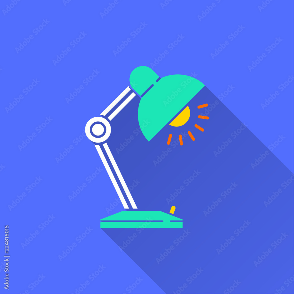 Fototapeta premium Floor lamp - vector icon for graphic and web design.