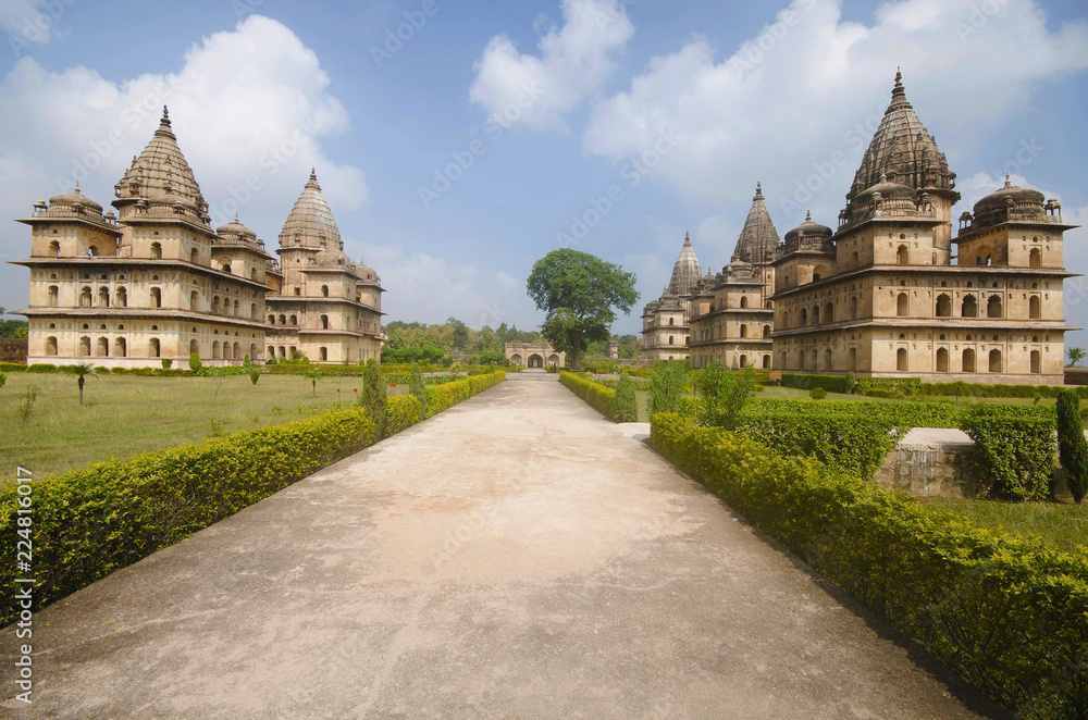 Fototapeta premium Exterior view of chhatri at Orchha. Orchha. Madhya Pradesh