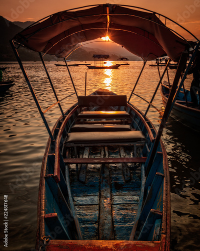 Perfect Sunrise over Phewa lake