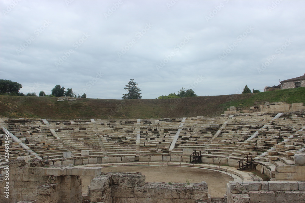 The ancient theatre of Larissa city in Thessaly, Greece