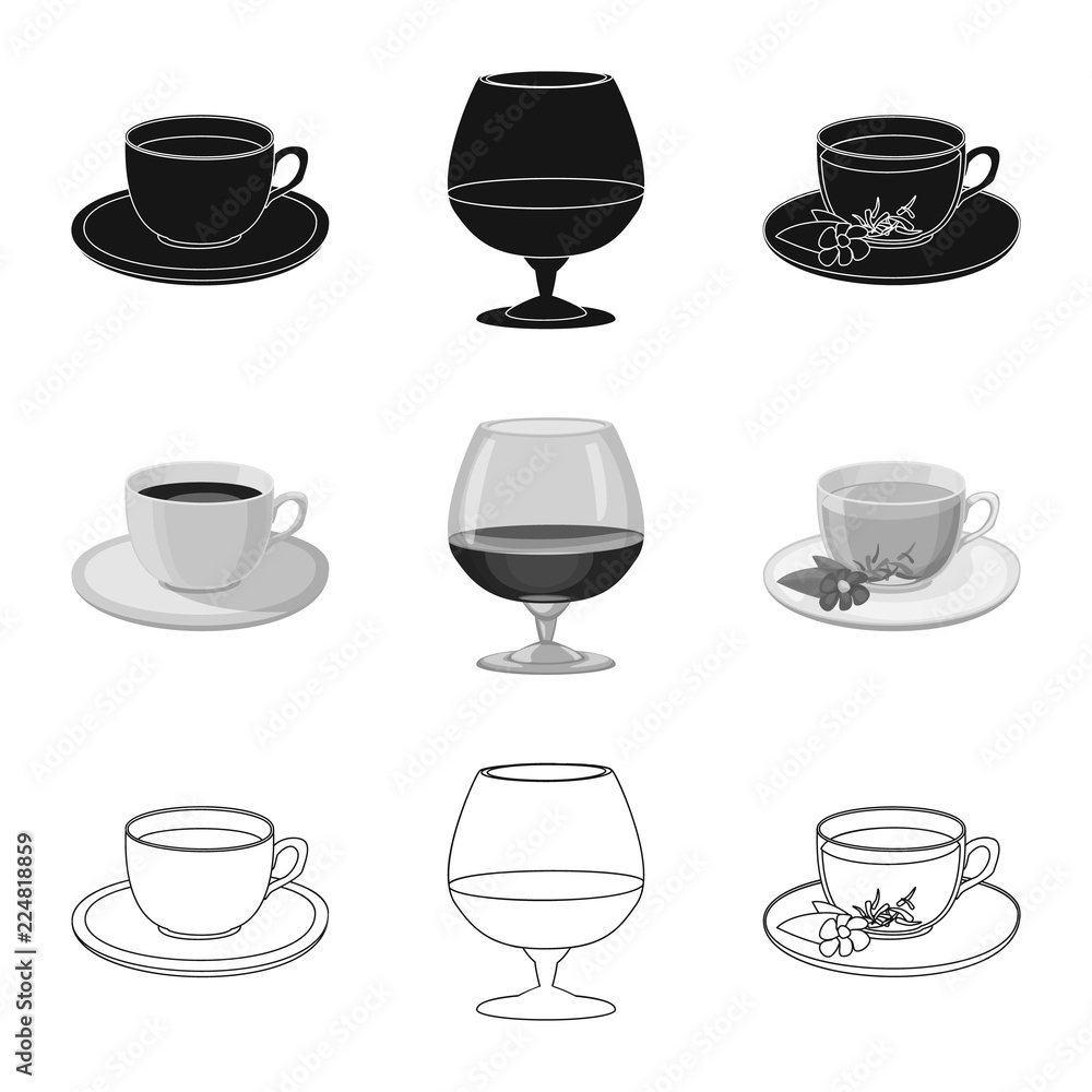Isolated object of drink and bar symbol. Set of drink and party stock symbol for web. Isolated object of drink and bar symbol. Set of drink and party stock symbol for web.