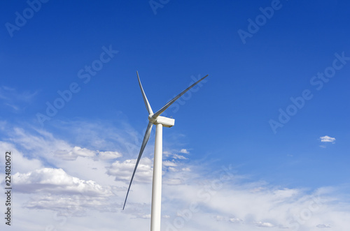 wind power generation under the blue sky