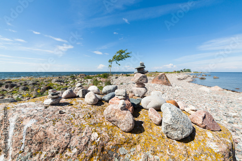 Cobbled pyramid on Cape Purekkari in Estonia