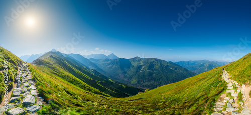 Fototapeta Naklejka Na Ścianę i Meble -  Panorama - view of Kasprowy Wierch, Tatra Mountains in Poland