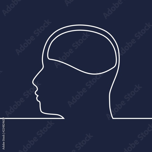 Man avatar profile view. Mental health relative icon. Scientific medical designs.