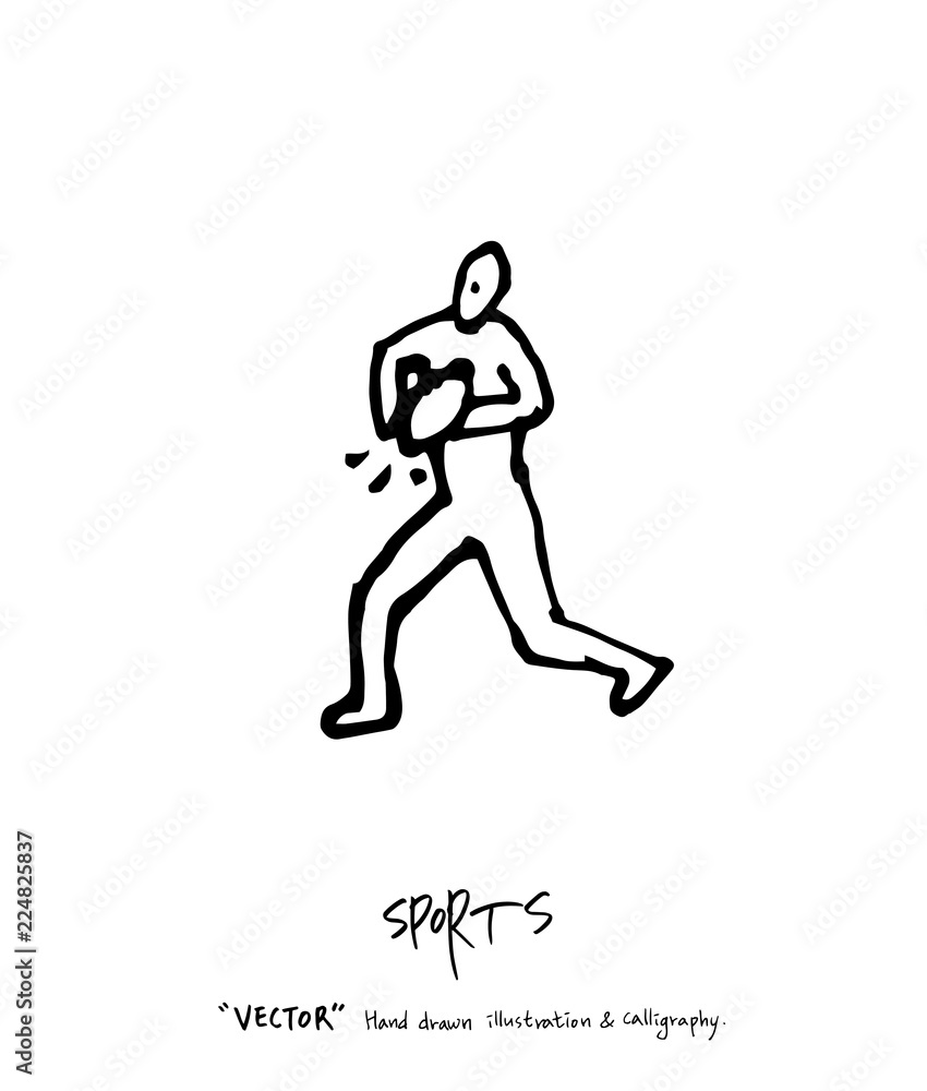 스포츠 포스터 / 손으로 그린 스포츠 그림 스포츠 포스터 / 손으로 그린 스포츠 그림