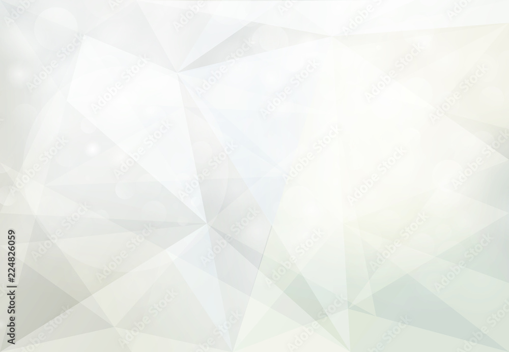 Abstract geometric white and gray with bokeh blurred background for design.