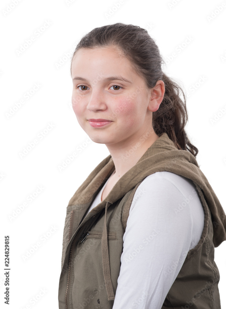 portrait of a smiling young teenage girl portrait of a smiling young teenage girl